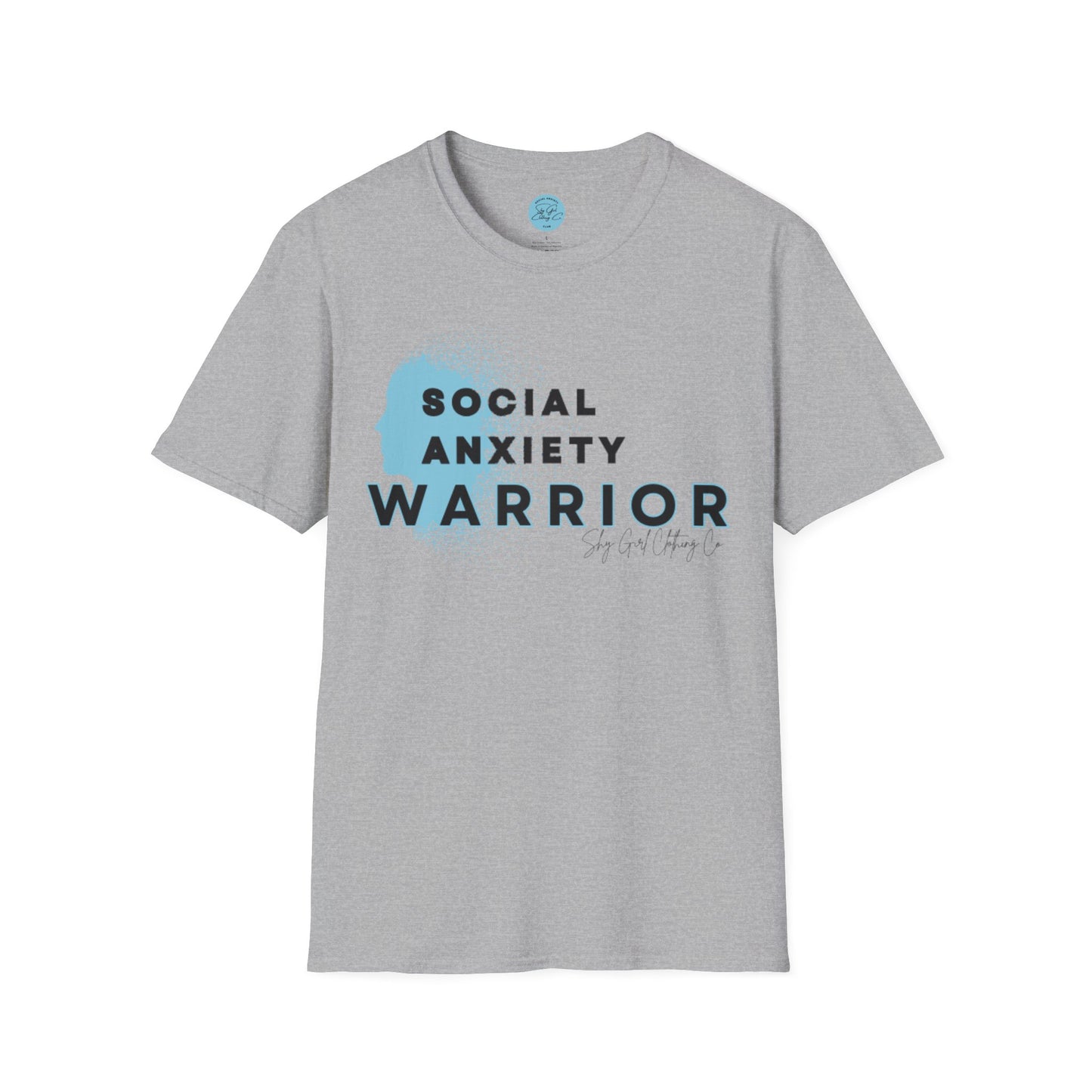 Social Anxiety Warrior Unisex Softstyle T-Shirt- Standard Logo