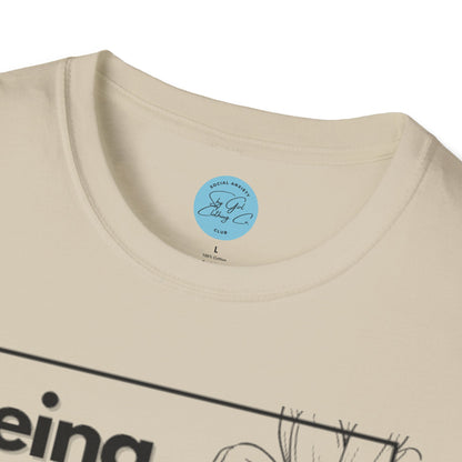 Being Socially Awkward is my Super Power Unisex Softstyle T-Shirt- Boxed Floral