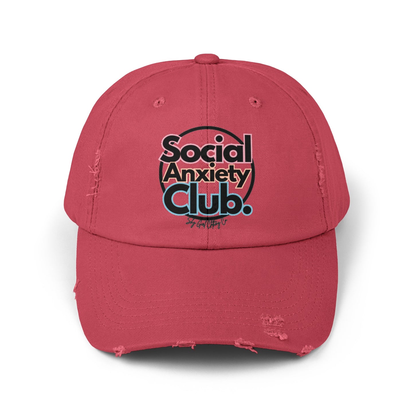 Social Anxiety Club Unisex Distressed Hat