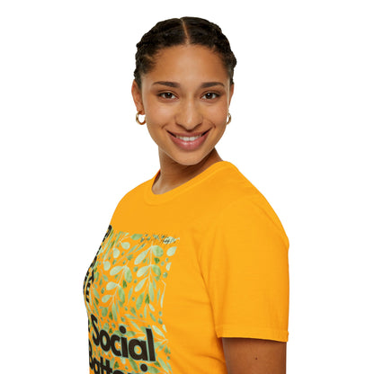 Recharging my Social Batteries Unisex Softstyle T-Shirt- Floral