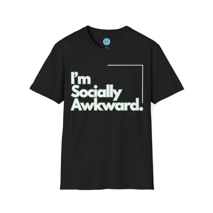 I'm Socially Awkward Unisex Softstyle T-Shirt-Logo White