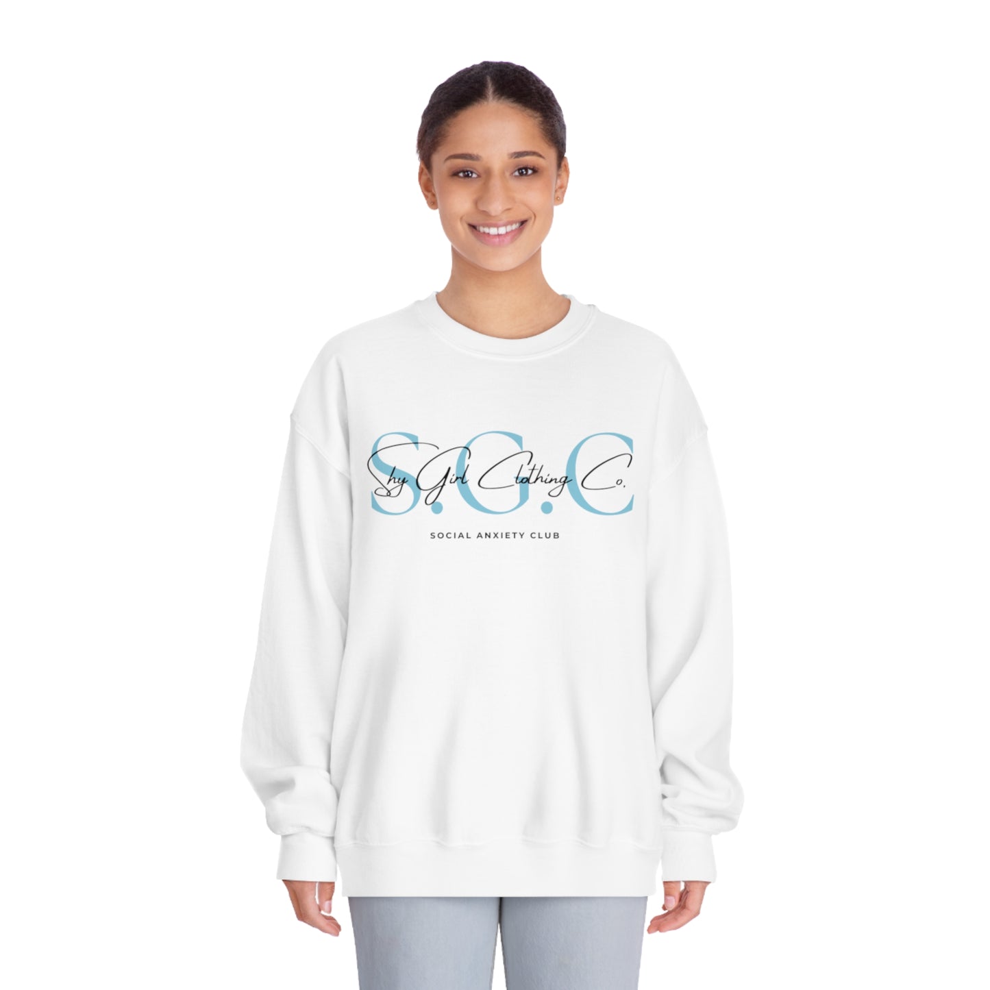 Shy Girl Clothing Co. Logo Unisex DryBlend® Crewneck Sweatshirt- Standard