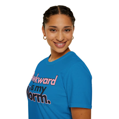Awkward is my Norm Unisex Softstyle T-Shirt- Floral