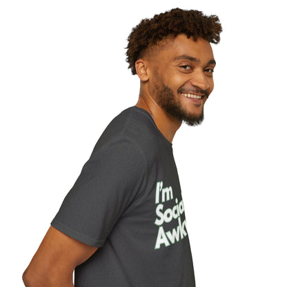 I'm Socially Awkward Unisex Softstyle T-Shirt-Logo White