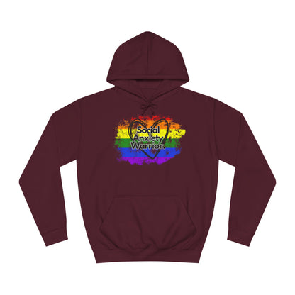 Rainbow Front Unisex College Hoodie