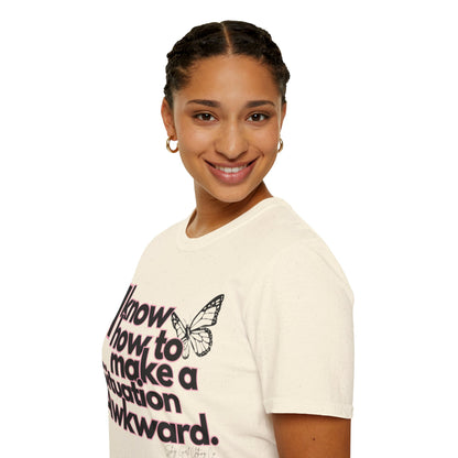 Awkward Situation Unisex Softstyle T-Shirt- Butterfly