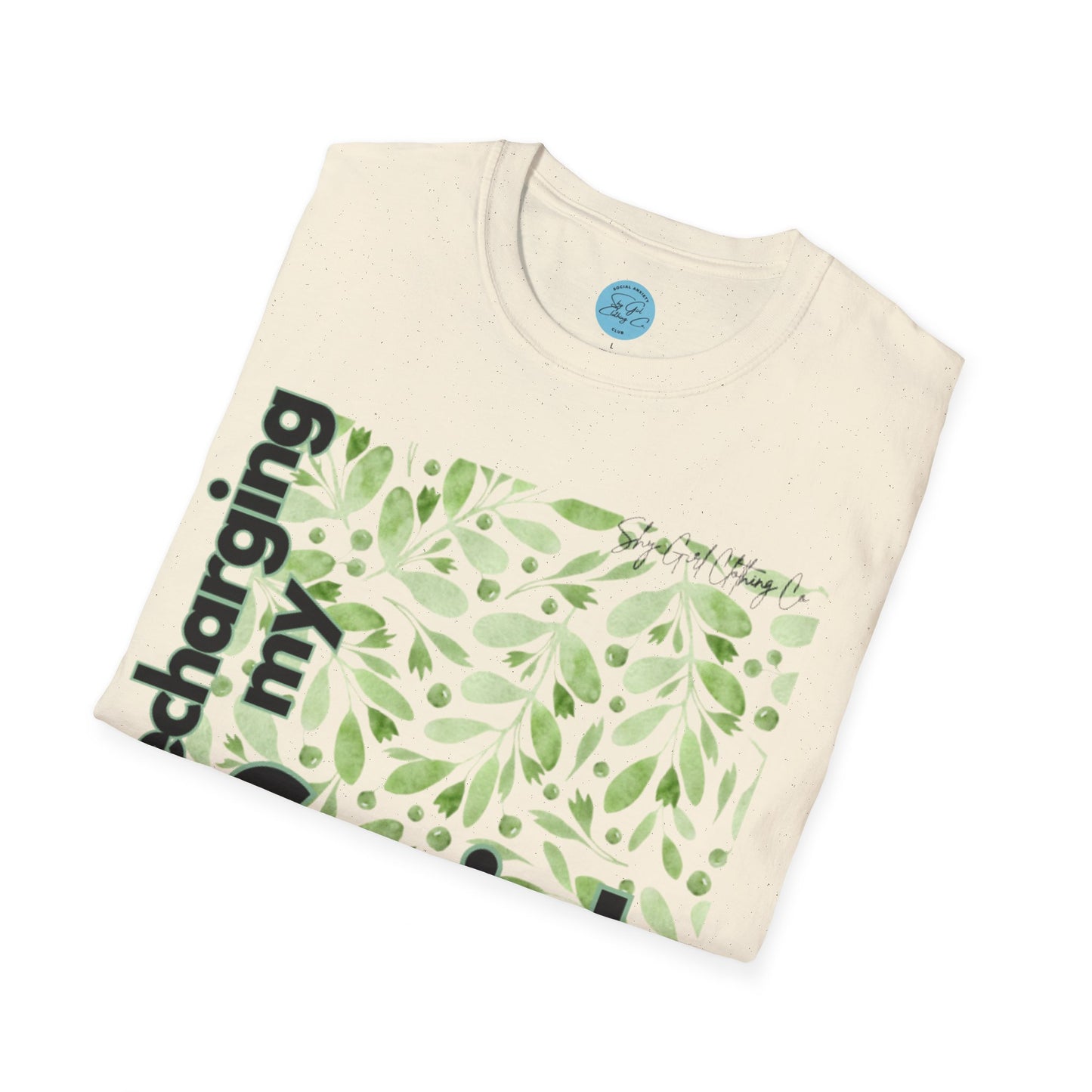 Recharging my Social Batteries Unisex Softstyle T-Shirt- Floral