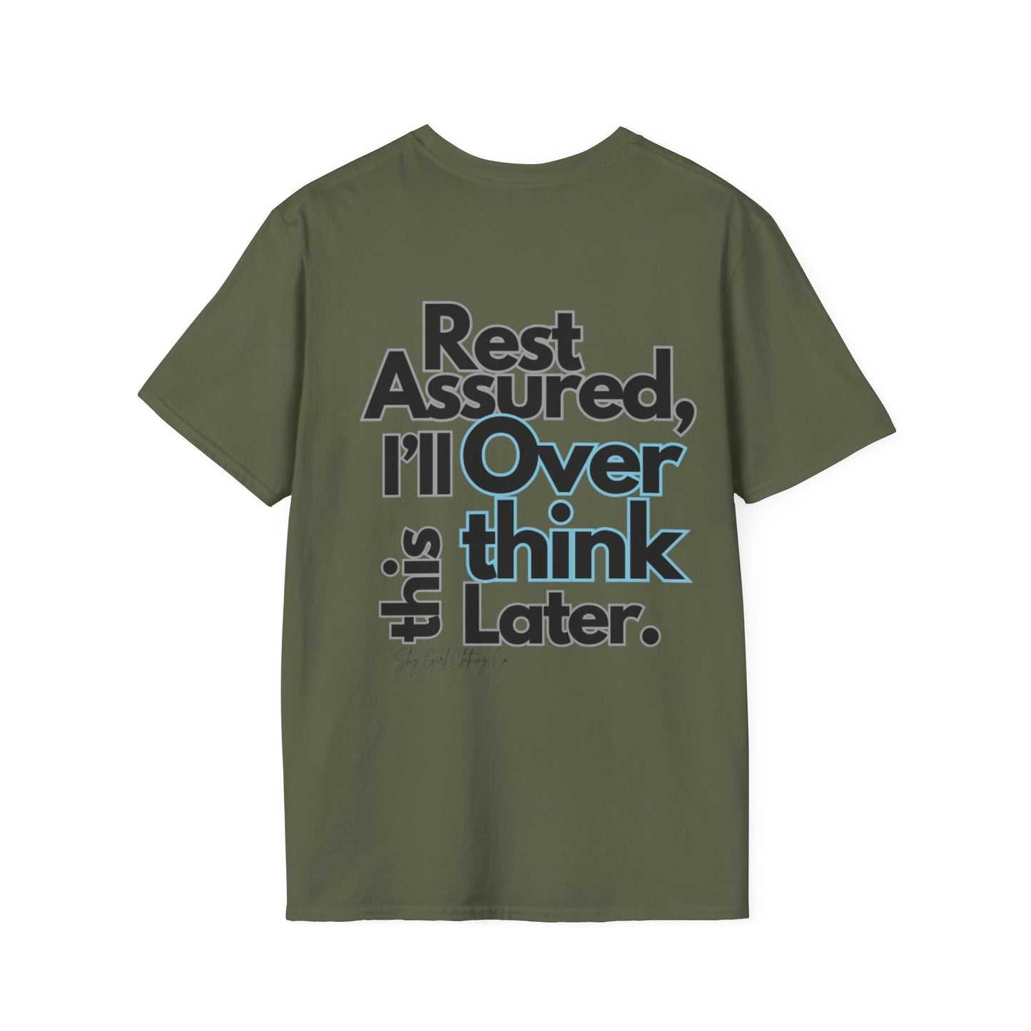 Rest Assured Unisex Softstyle T-Shirt- Standard Back