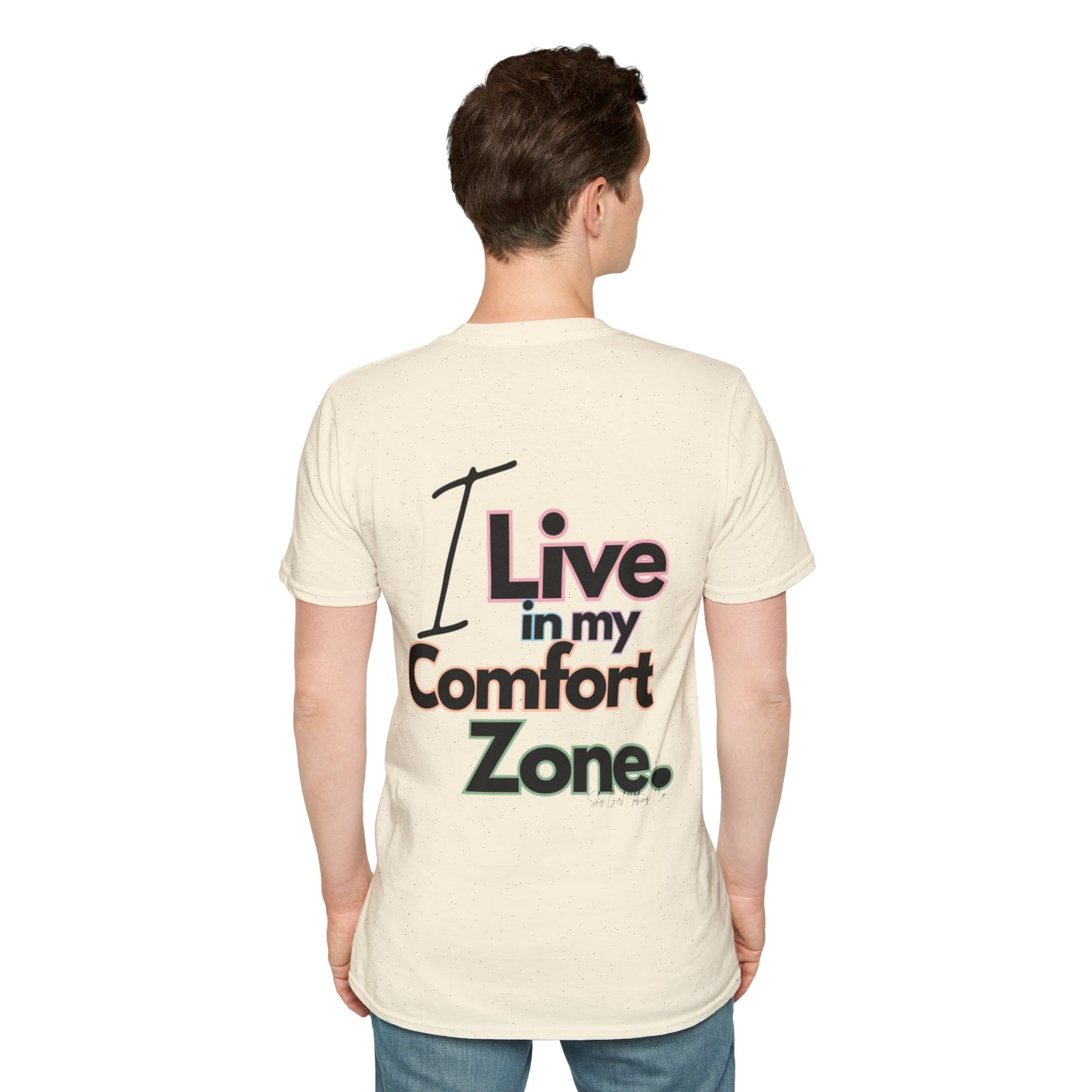 Comfort Zone Unisex Softstyle T-Shirt- Standard Colour Logo Back