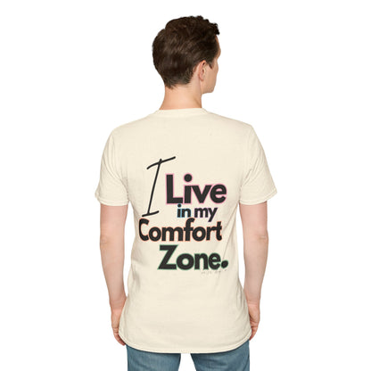 Comfort Zone Unisex Softstyle T-Shirt- Standard Colour Logo Back