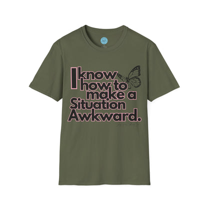 Awkward Situation Unisex Softstyle T-Shirt- Butterfly