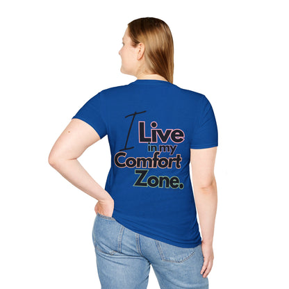 Comfort Zone Unisex Softstyle T-Shirt- Standard Colour Logo Back
