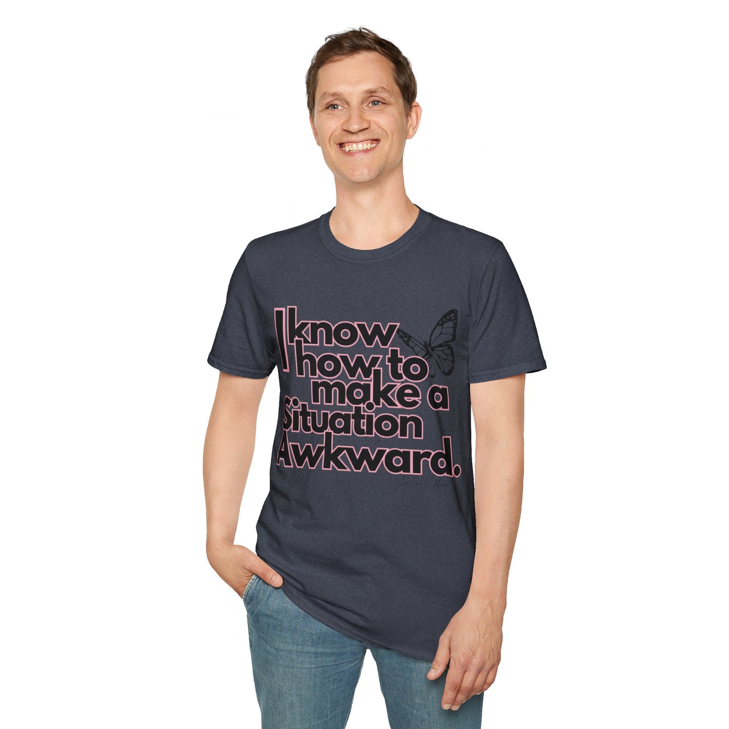 Awkward Situation Unisex Softstyle T-Shirt- Butterfly