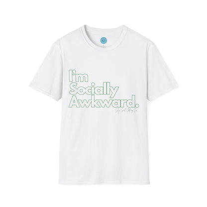 I'm Socially Awkward Unisex Softstyle T-Shirt-Logo White
