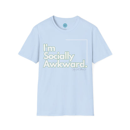 I'm Socially Awkward Unisex Softstyle T-Shirt-Logo White