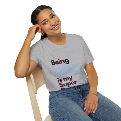 Being Socially Awkward is my Super Power Unisex Softstyle T-Shirt- Butterfly