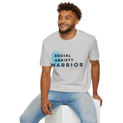 Social Anxiety Warrior Unisex Softstyle T-Shirt- Standard Logo