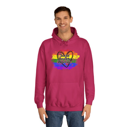Rainbow Front Unisex College Hoodie
