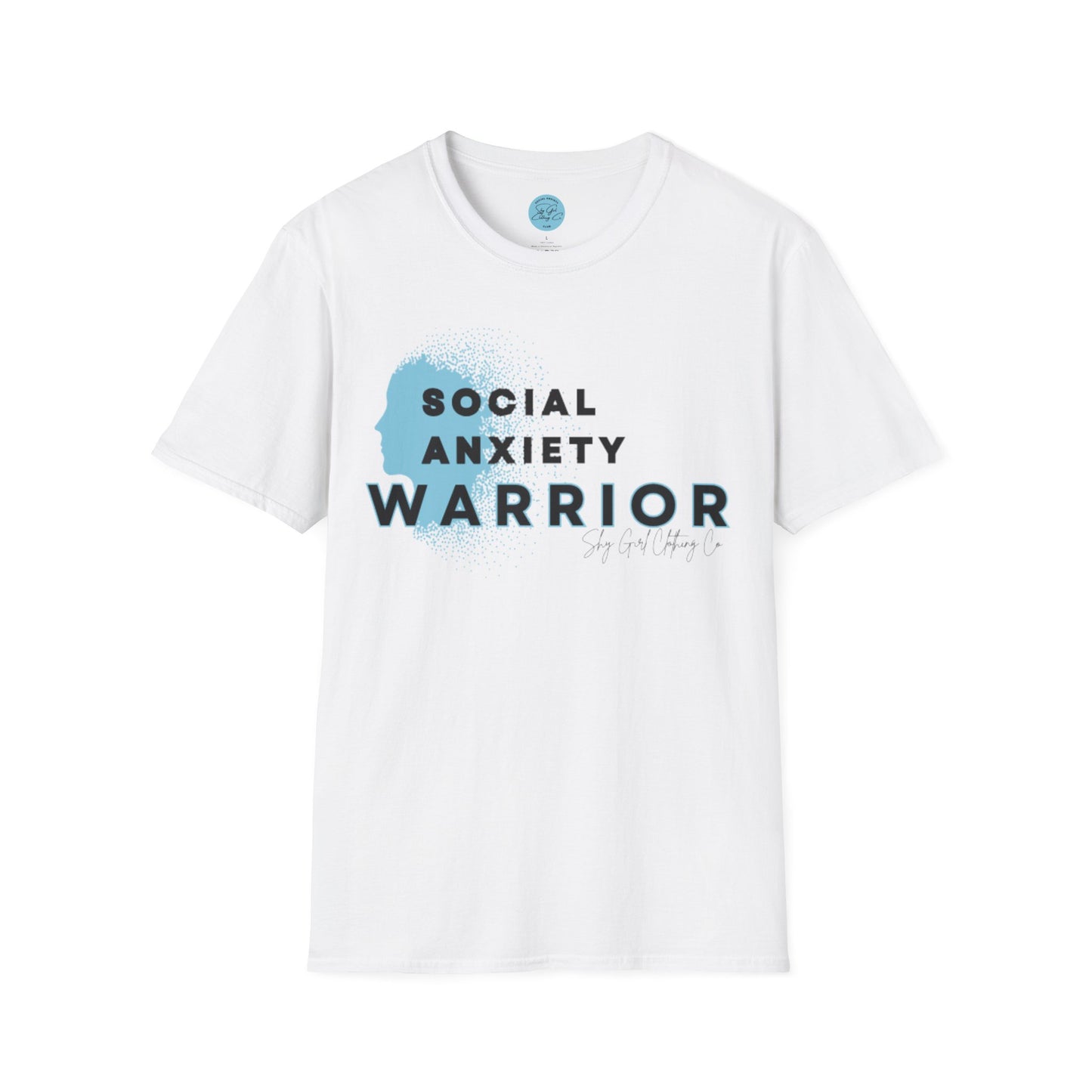 Social Anxiety Warrior Unisex Softstyle T-Shirt- Standard Logo