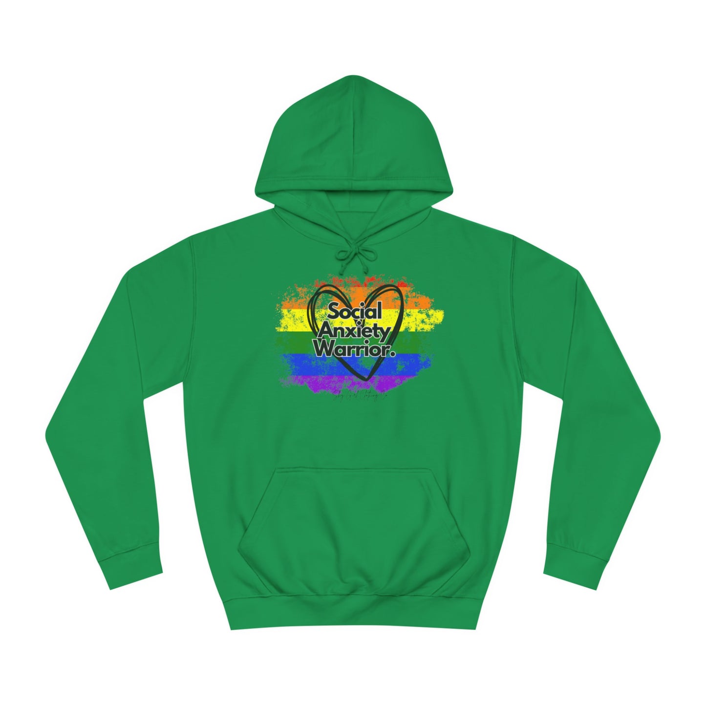 Rainbow Front Unisex College Hoodie