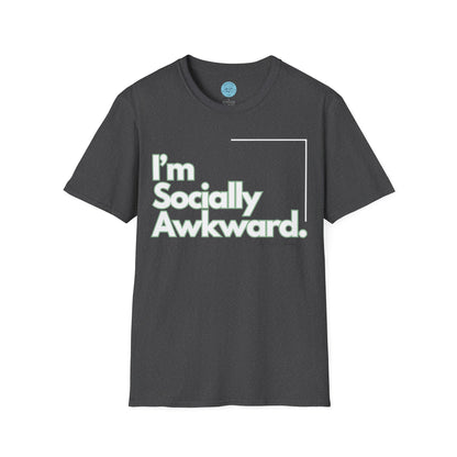 I'm Socially Awkward Unisex Softstyle T-Shirt-Logo White