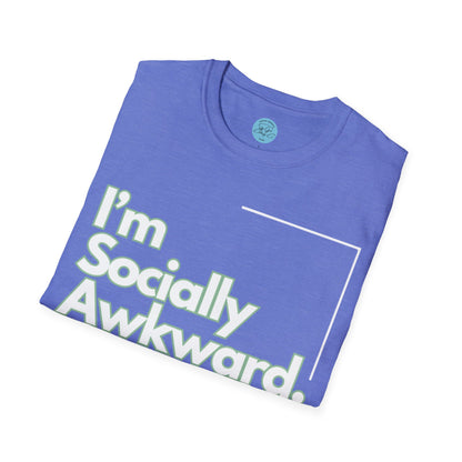I'm Socially Awkward Unisex Softstyle T-Shirt-Logo White
