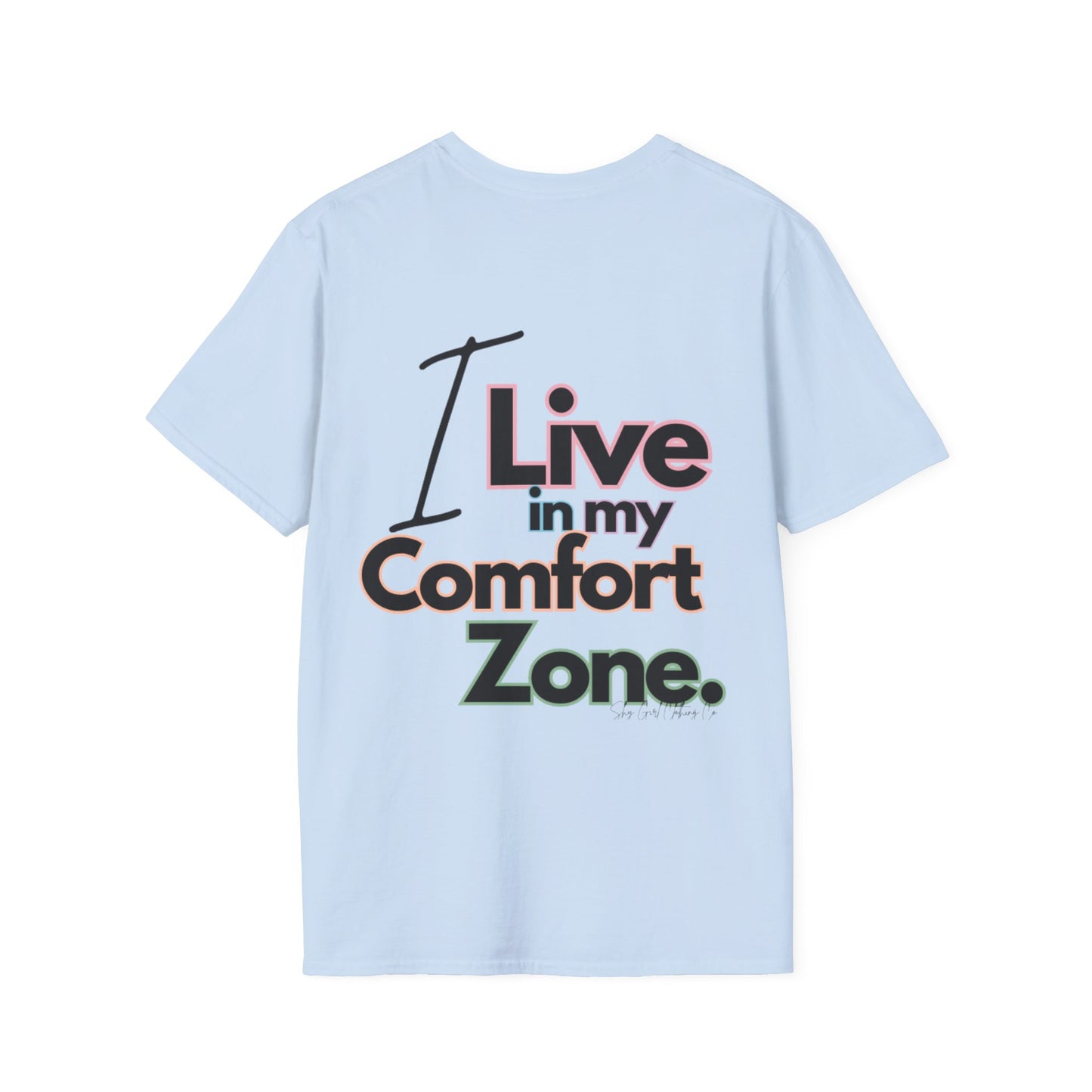 Comfort Zone Unisex Softstyle T-Shirt- Standard Colour Logo Back