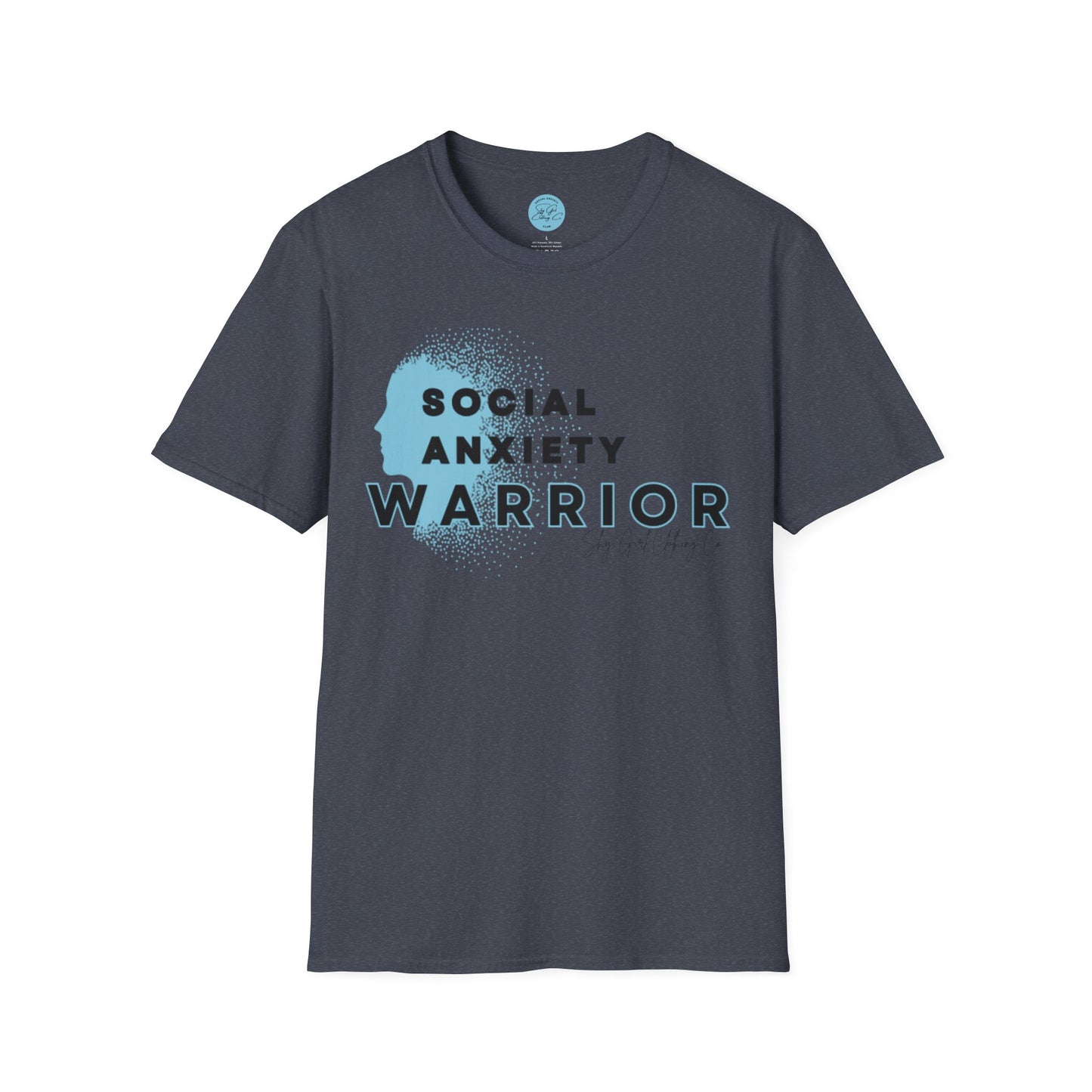 Social Anxiety Warrior Unisex Softstyle T-Shirt- Standard Logo