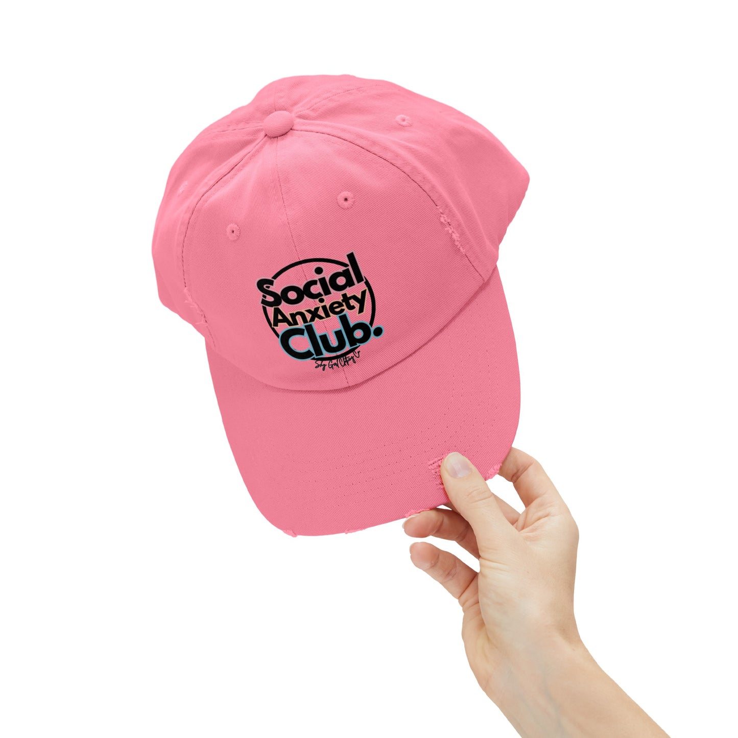 Social Anxiety Club Unisex Distressed Hat