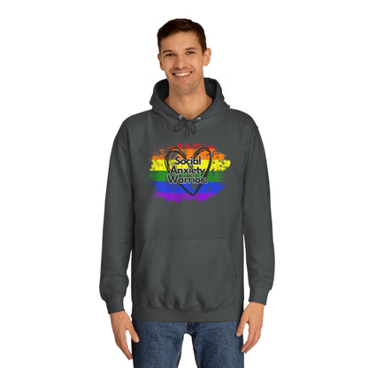 Rainbow Front Unisex College Hoodie