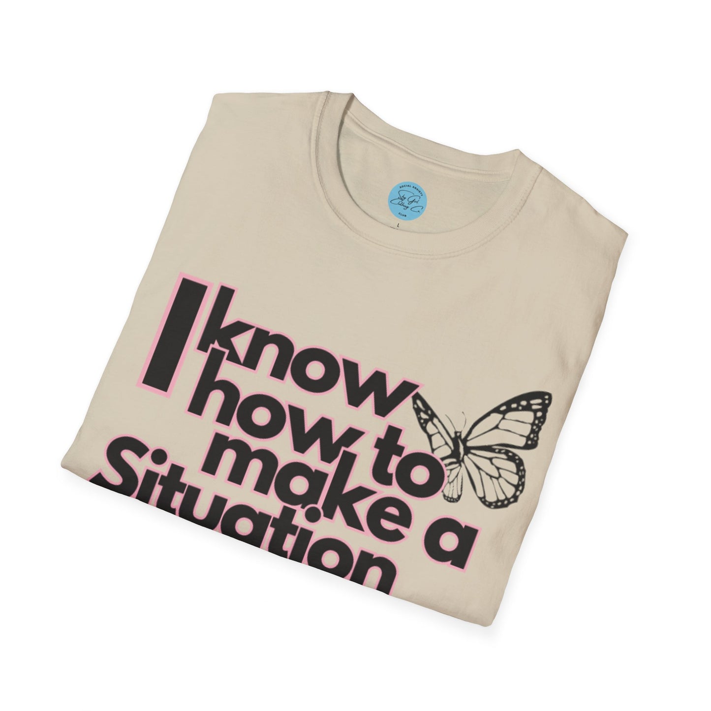 Awkward Situation Unisex Softstyle T-Shirt- Butterfly