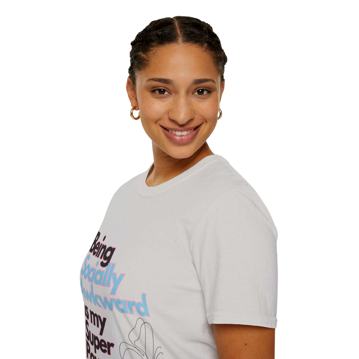 Being Socially Awkward is my Super Power Unisex Softstyle T-Shirt- Butterfly