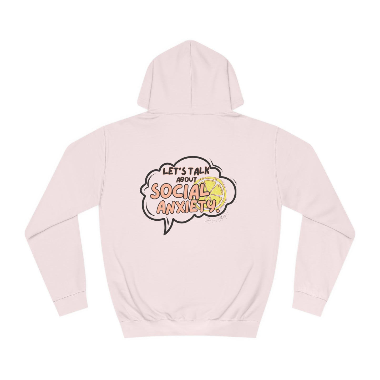 Let's Talk S.A. Unisex College Hoodie-Logo Back