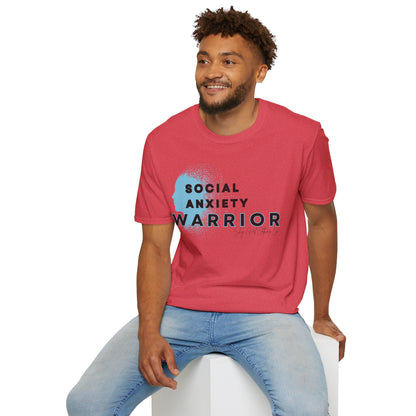 Social Anxiety Warrior Unisex Softstyle T-Shirt- Standard Logo