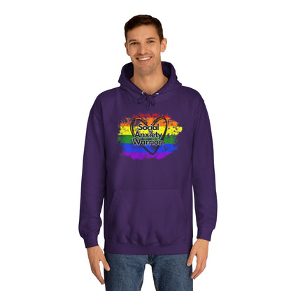 Rainbow Front Unisex College Hoodie