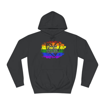 Rainbow Front Unisex College Hoodie