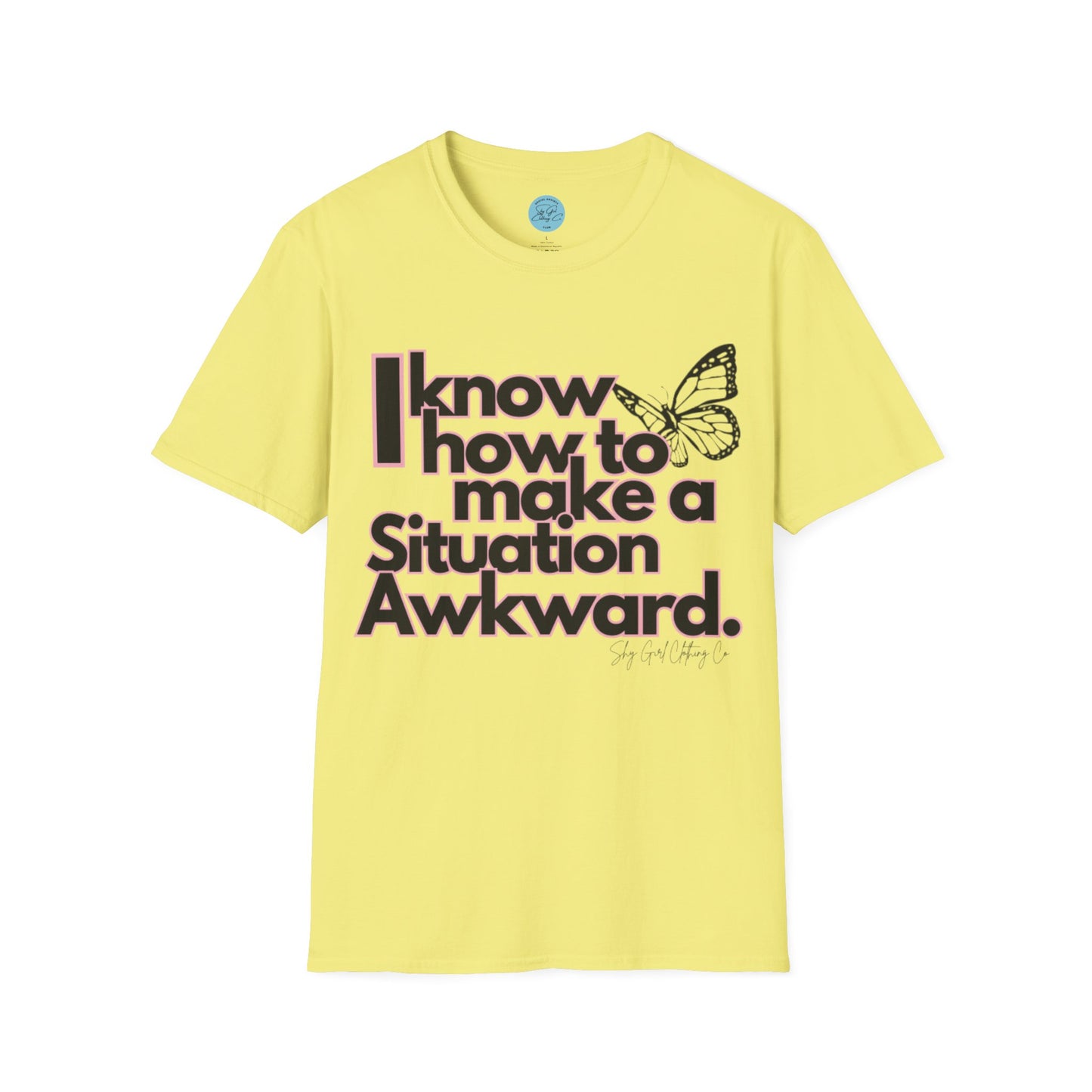 Awkward Situation Unisex Softstyle T-Shirt- Butterfly