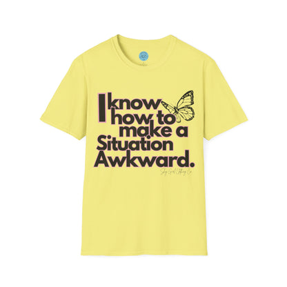 Awkward Situation Unisex Softstyle T-Shirt- Butterfly