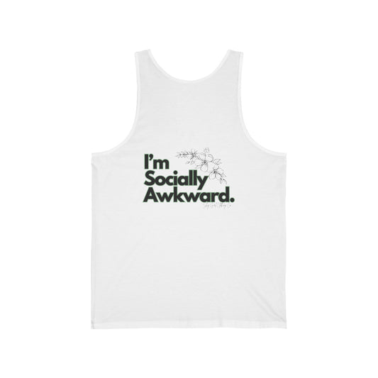 I'm Socially Awkward Unisex Jersey Tank- Floral