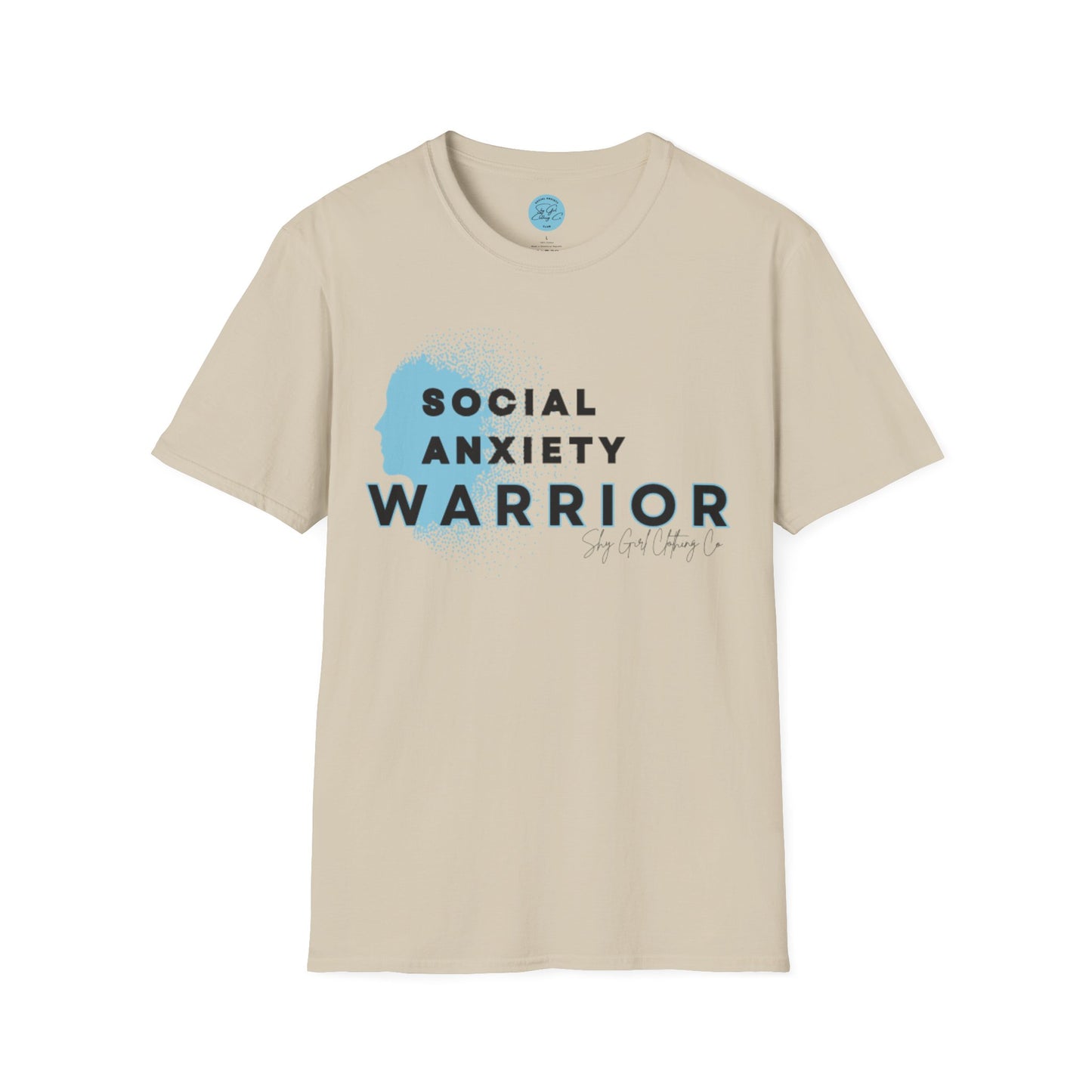 Social Anxiety Warrior Unisex Softstyle T-Shirt- Standard Logo