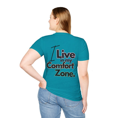 Comfort Zone Unisex Softstyle T-Shirt- Standard Colour Logo Back