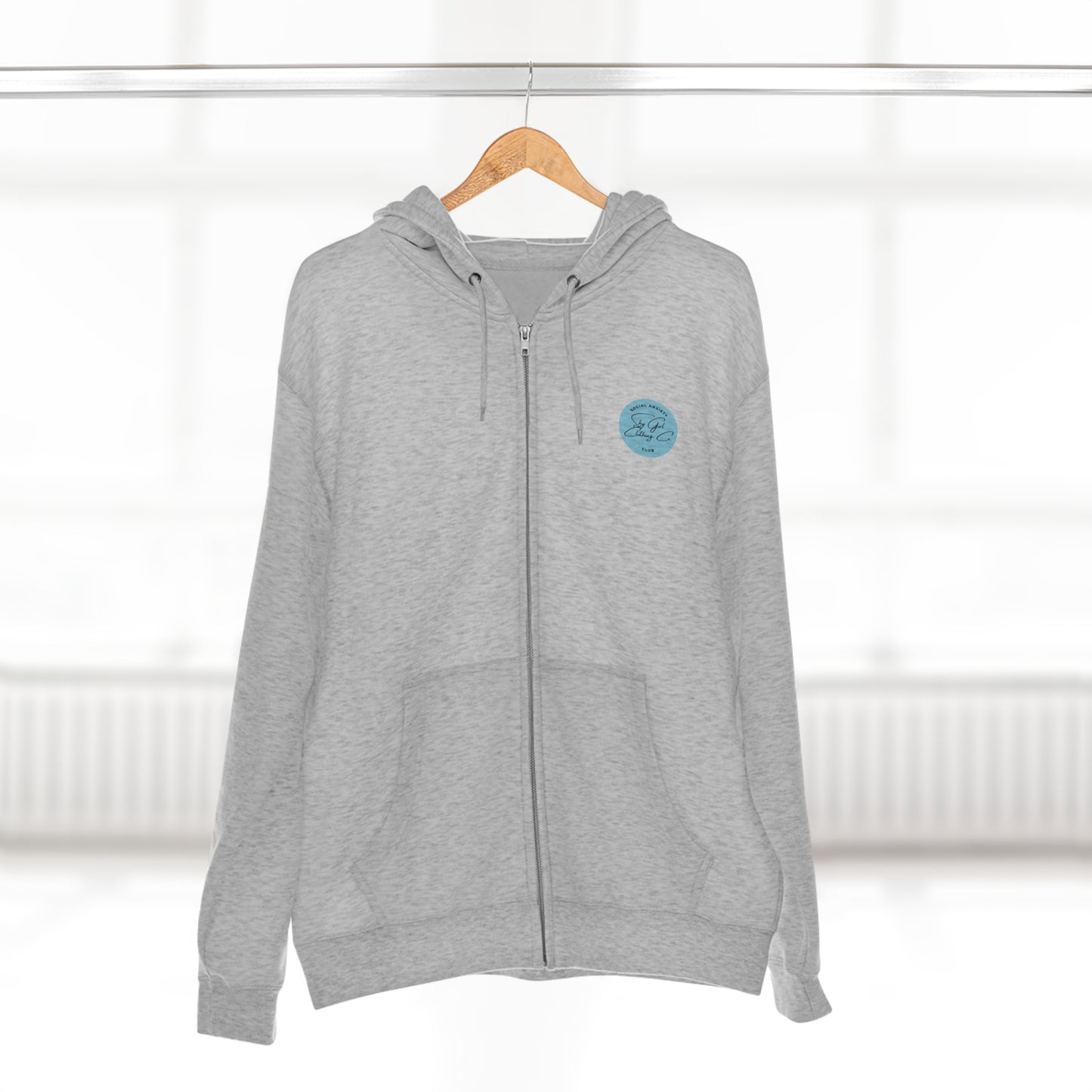 Comfort Zone Unisex Zip Hoodie- Standard Logo Back
