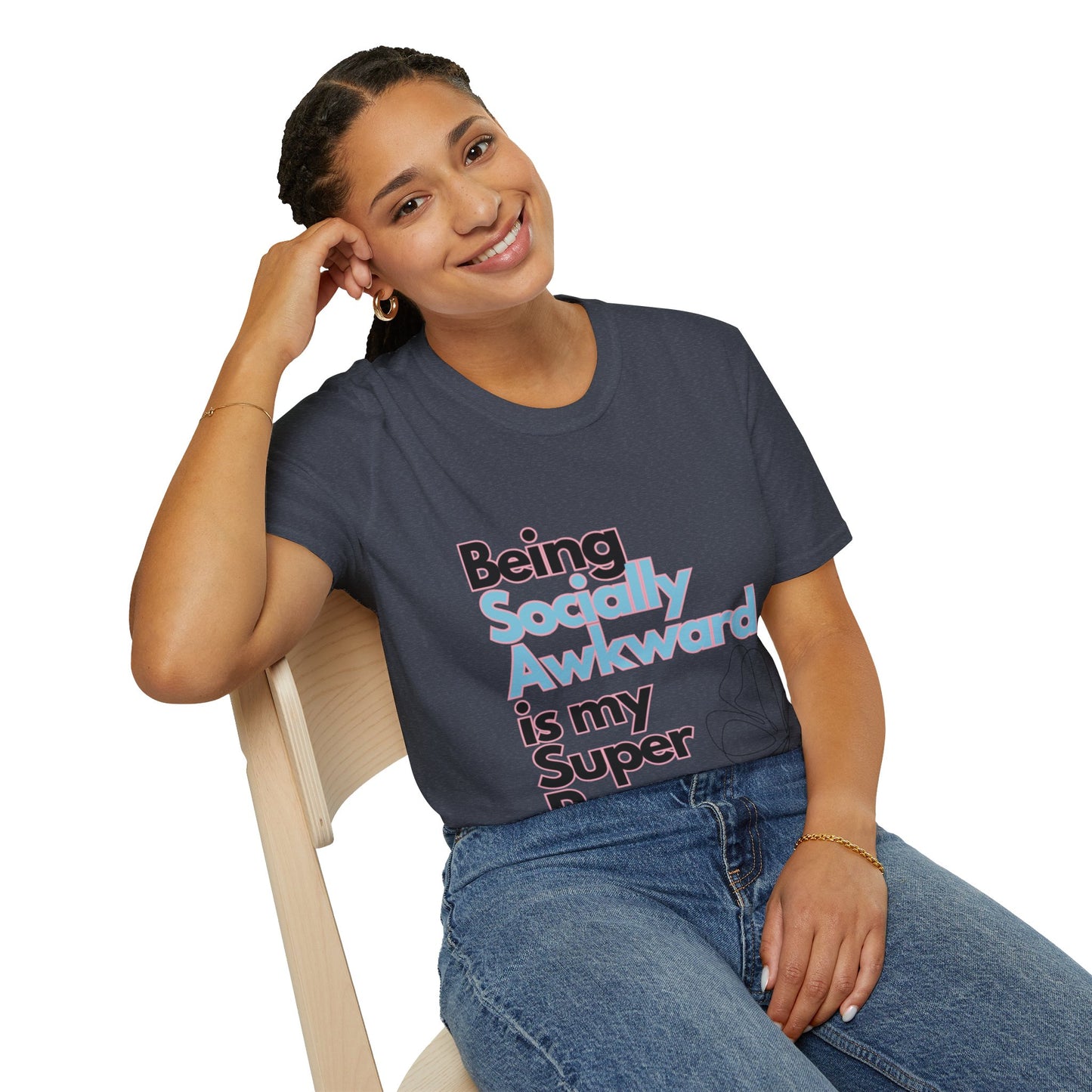 Being Socially Awkward is my Super Power Unisex Softstyle T-Shirt- Butterfly