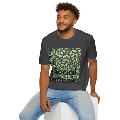 Recharging my Social Batteries Unisex Softstyle T-Shirt- Floral