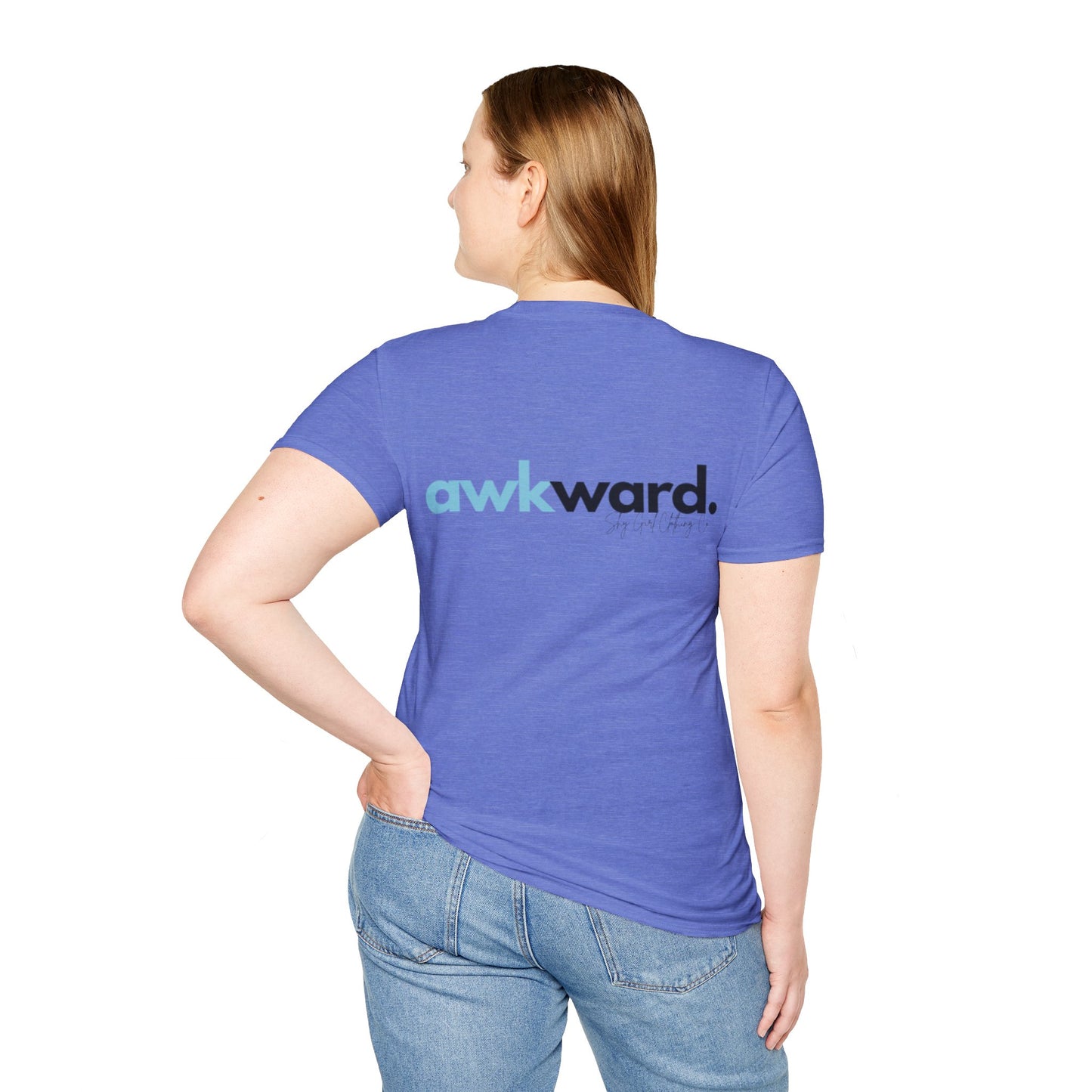 Awkward Unisex Softstyle T-Shirt- Logo Back