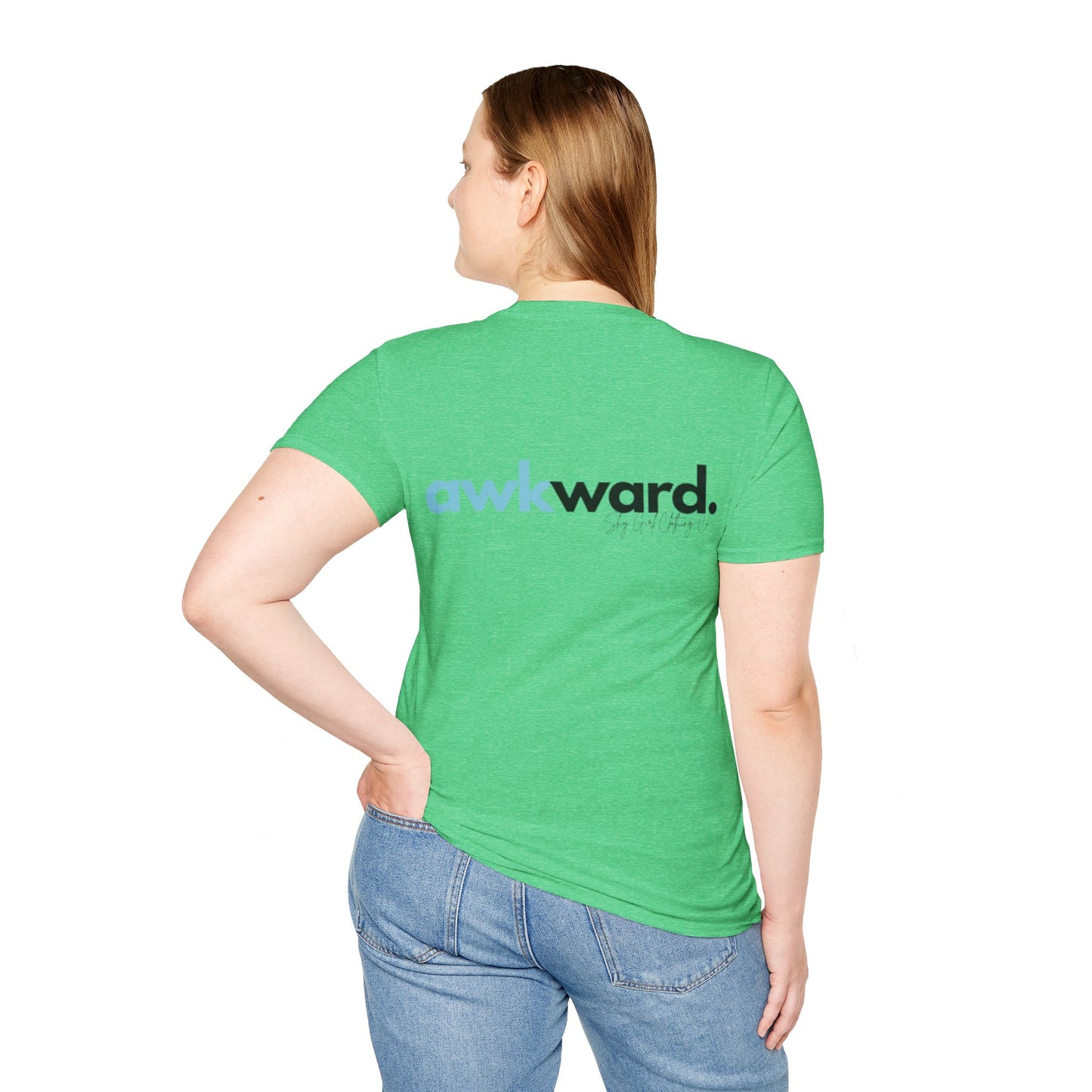 Awkward Unisex Softstyle T-Shirt- Logo Back