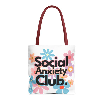 Social Anxiety Club Tote Bag- Floral