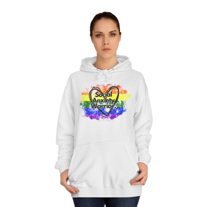 Rainbow Front Unisex College Hoodie