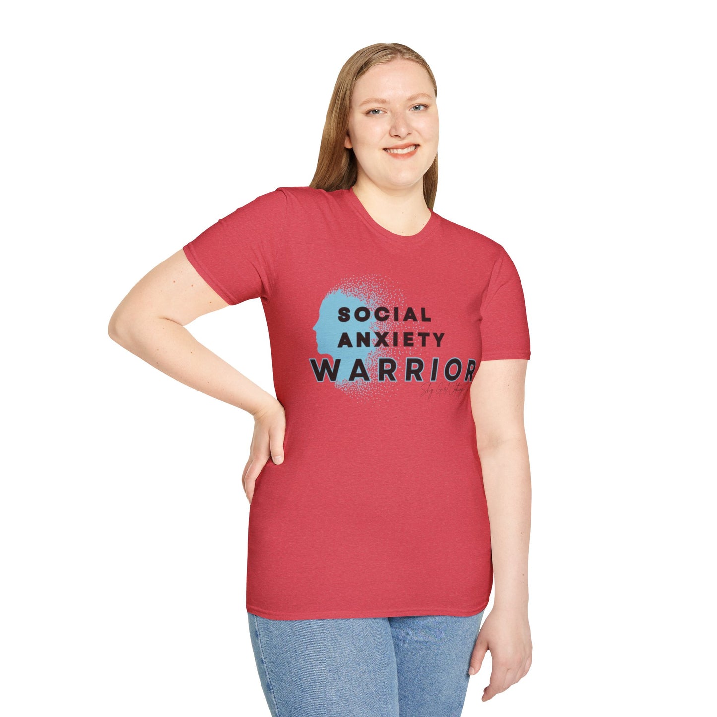 Social Anxiety Warrior Unisex Softstyle T-Shirt- Standard Logo