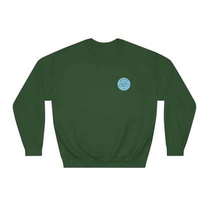 Social Anxiety Warrior Unisex DryBlend® Crewneck Sweatshirt- Standard Scribble Logo Back